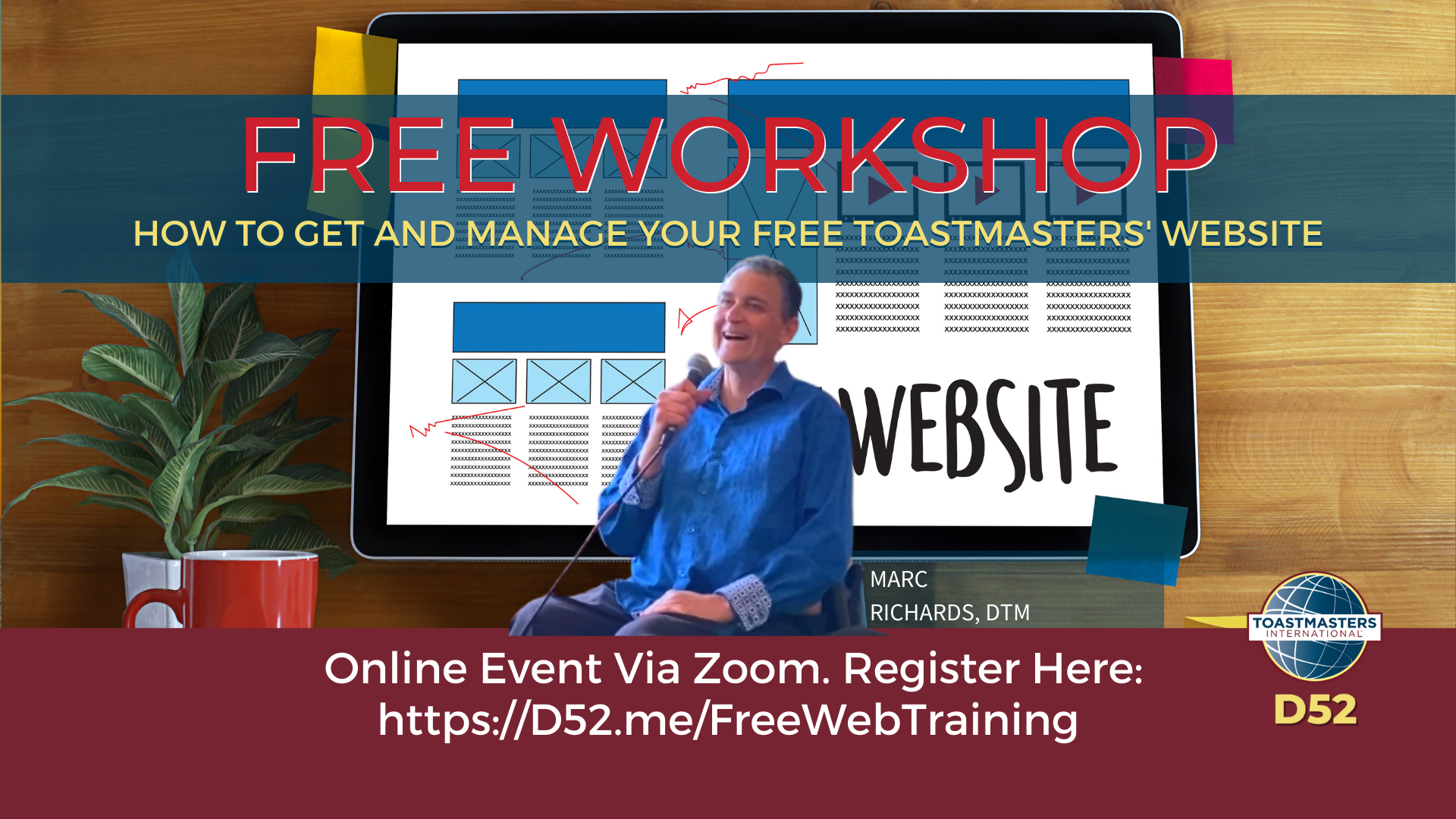 Flyer for the WORKSHOP Free Toastmasters Website