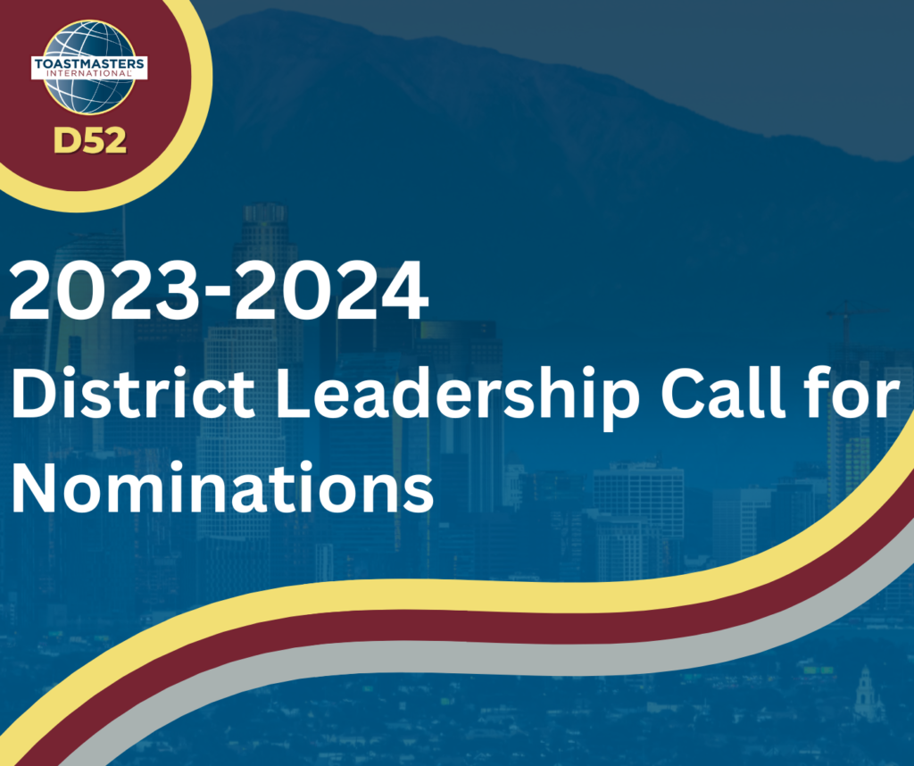 Announcing the District Leadership Candidates Nomination for 20232024